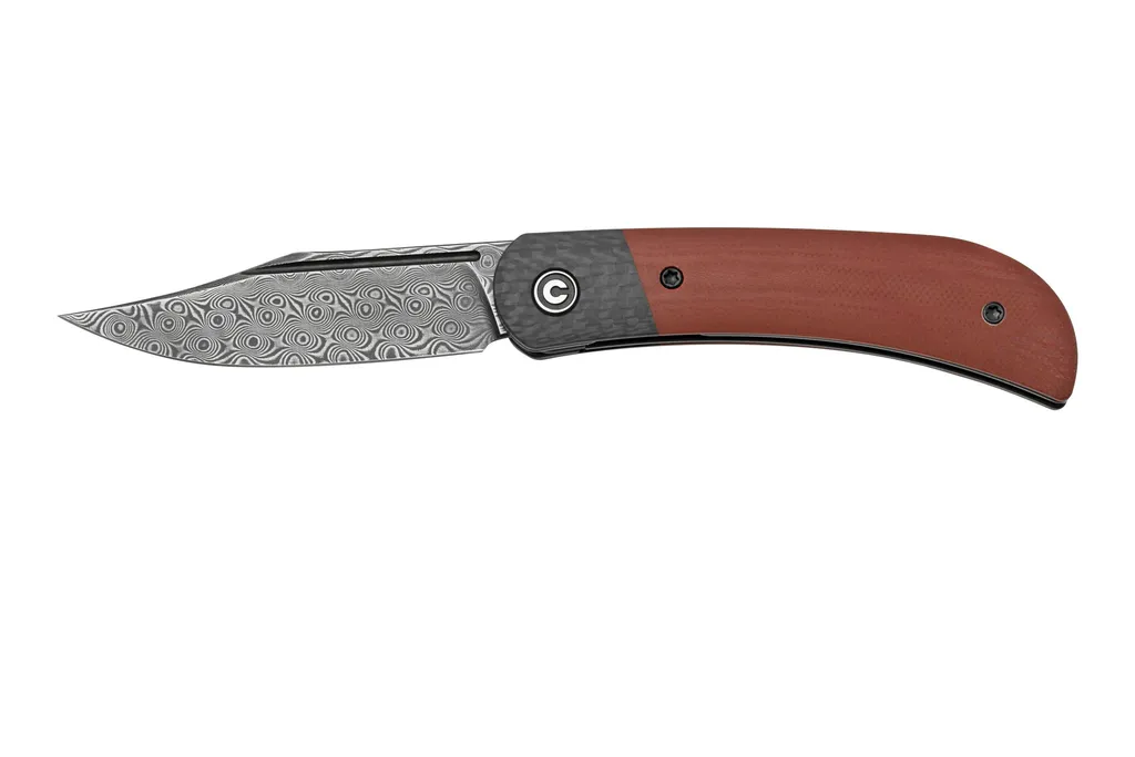 Civivi Appalachian Drifter 2 C19010C-DS4 Damascus, Burgundy G10 couteau de gentleman