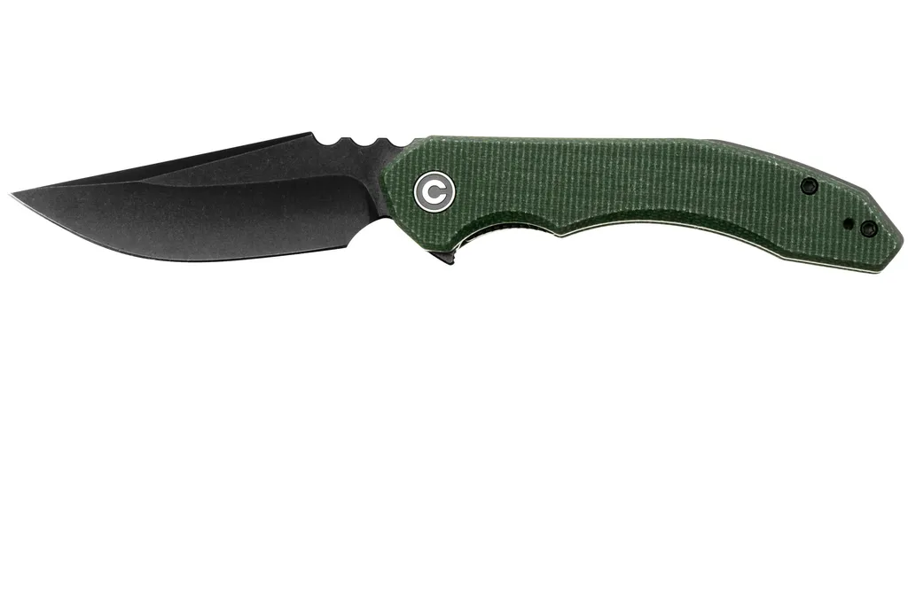 Civivi Bluetick C23050-3 Blackwashed 14C28N, Green Canvas Micarta, Nested Liner Lock, couteau de poche