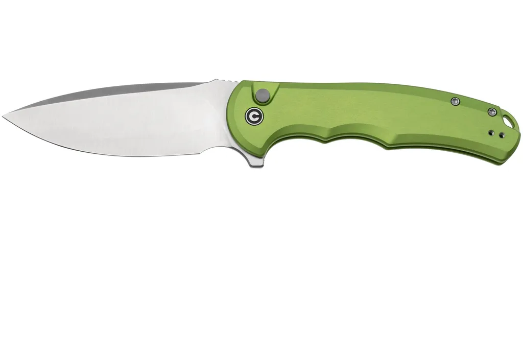 CIVIVI Button Lock Praxis C18026E-3 Lime Green Aluminum, couteau de poche