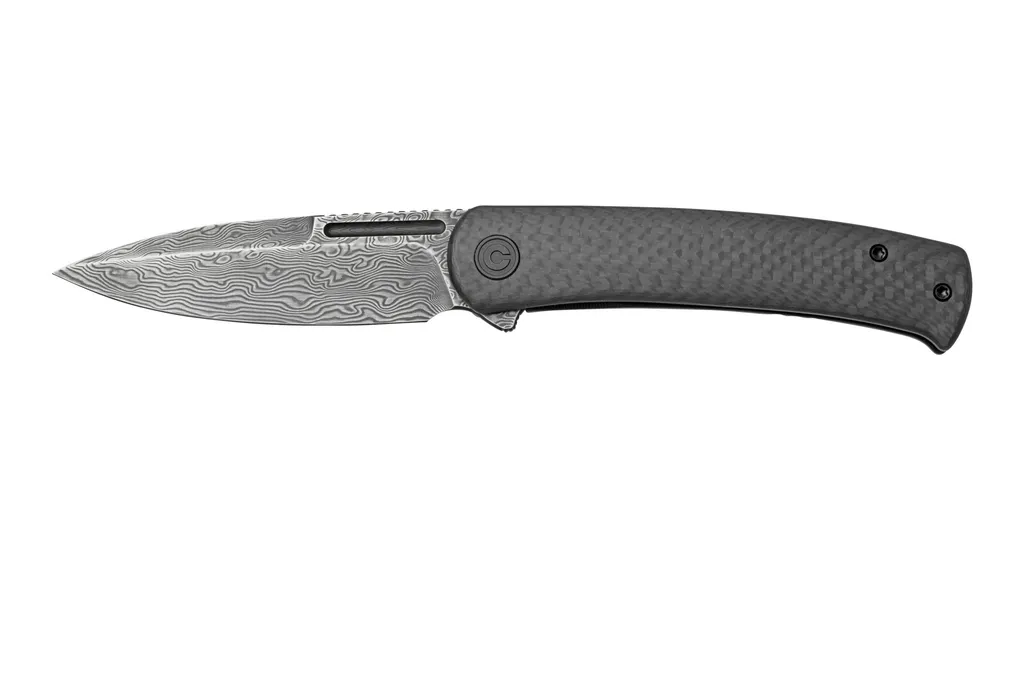 Civivi Cetos  C21025B-DS1 Twill Carbon Fiber, Damascus couteau de poche