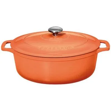 Cocotte en fonte ovale 29 cm Tangerine - Sublime - CHASSEUR