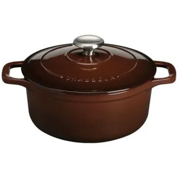 Cocotte en fonte ronde 28 cm Chocolat - Sublime - CHASSEUR