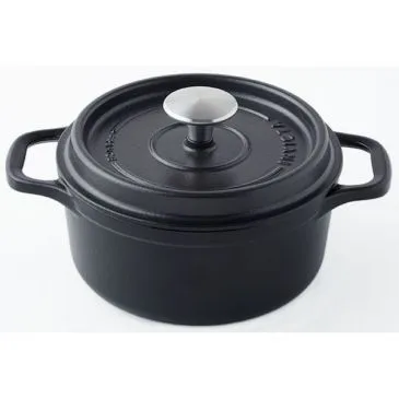 Cocotte en fonte ronde 28 cm Noire - INVICTA