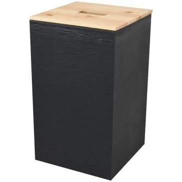 Coffre à granulés carré Stone noir 20 kg - EDA