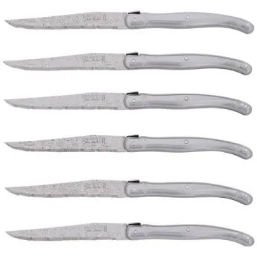 Coffret 6 couteaux à steak - Damas Laguiole - JEAN DUBOST