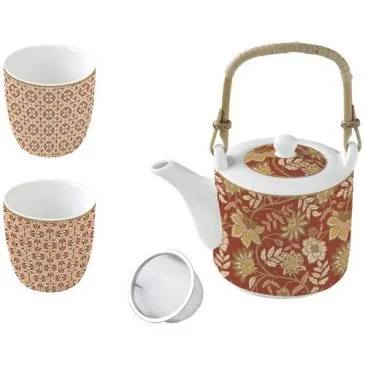 Coffret Théière + 2 gobelets - Fleurs de Rêves - EASY LIFE