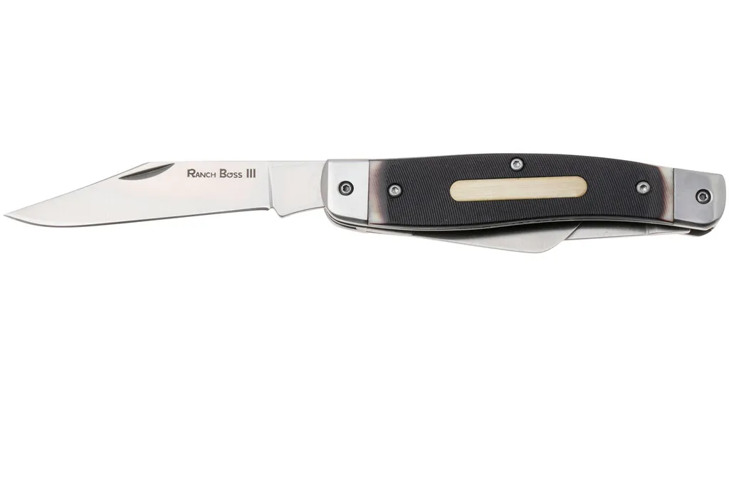 Cold Steel Ranch Boss 3 Stockman FL-STKMN, Satin 8Cr14MoV, Sawed Bone, couteau de poche