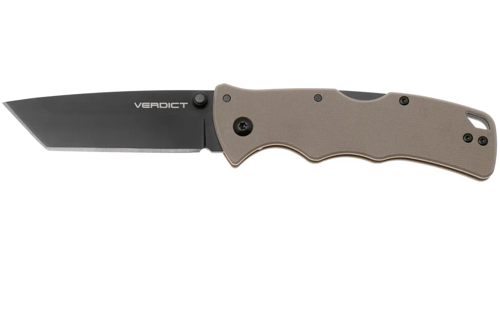 Cold Steel Verdict Tanto FL-C3T10AFDE, DLC AUS10A, Coyote G10, couteau de poche