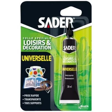 Colle universelle loisirs et décoration - gel - transparent - 30 mL - SADER