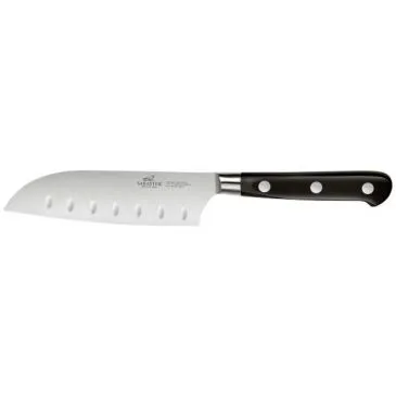 Couteau Santoku alvéolé 13 cm - Idéal Inox & Rivets inox - Lion Sabatier - ROUSSELON DUMAS SABATIER