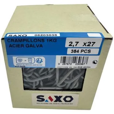 Crampillons galva 2.7 x 27 mm boite 1kg - SAXO