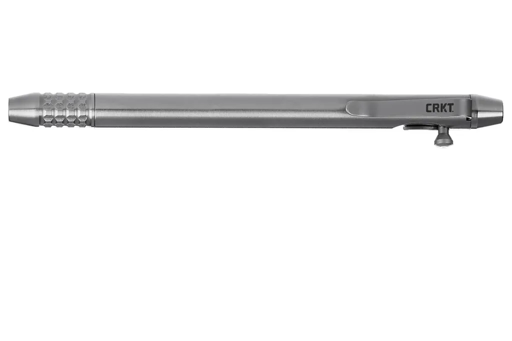 CRKT BoltLiner Pen TPENBOND3 Gray Aluminum stylo, Mike Bond design