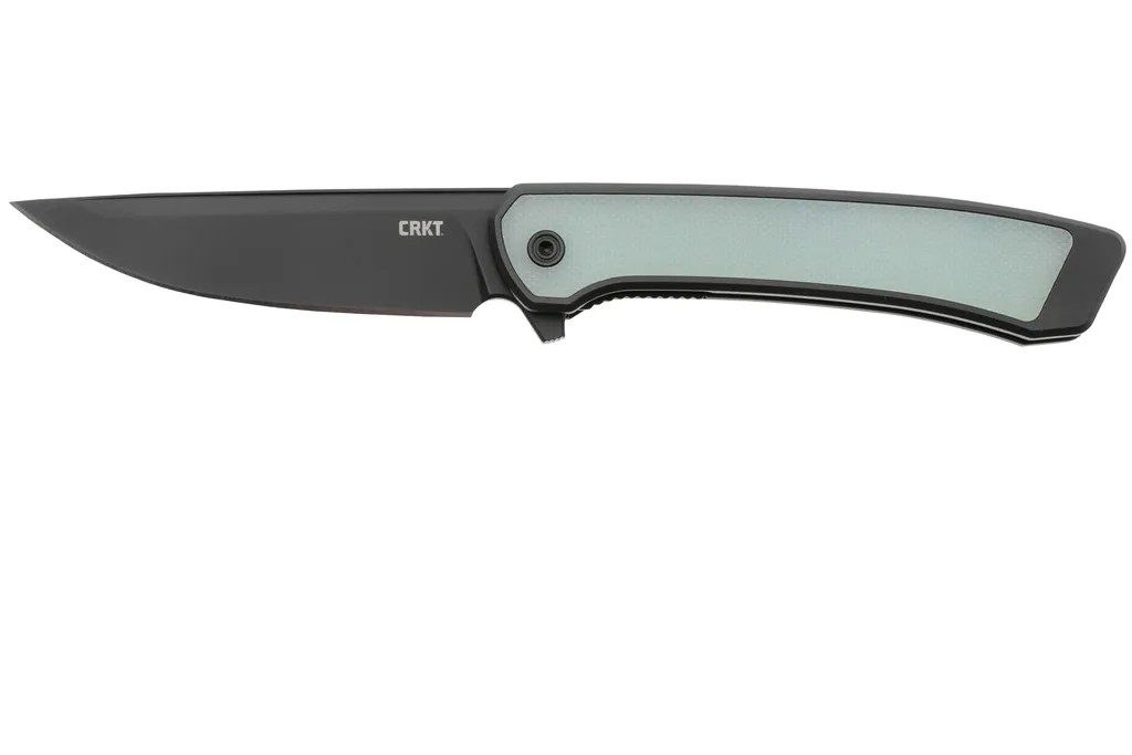 CRKT Q Compact 7077J Black DLC CPM S35VN, Black DLC Aluminum, Gray G10 Inlay, couteau de poche, Richard Rogers design