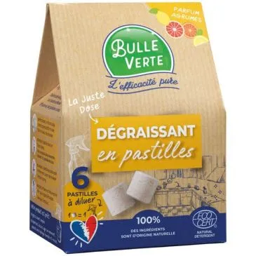Degraissant cuisine 6 pastilles = 6 vapo 500ml Bulle verte - BULLE VERTE
