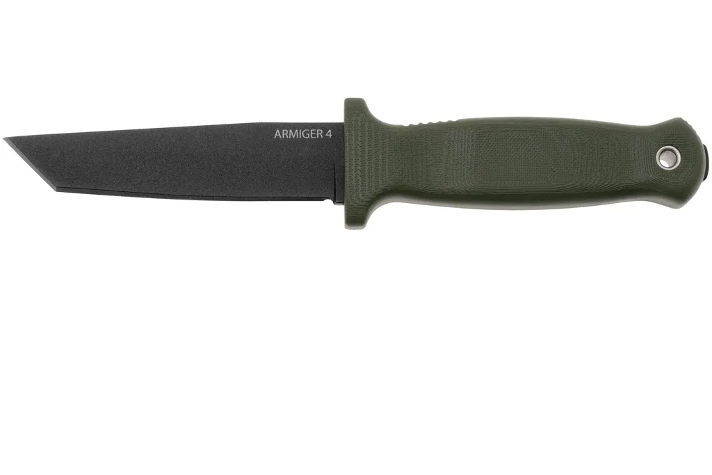 Demko Knives Armiger 4 Tanto Point ARM4-80CrV2-OD-TP OD-Green TPR, couteau d'outdoor