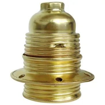 Douille E27 acier laitonné double bague borne de terre vrac - ZENITECH