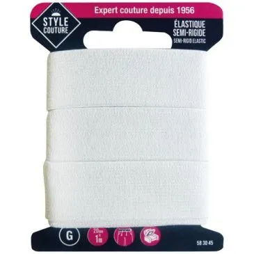Elastique semi rigide 20mmx1m - STYLE COUTURE