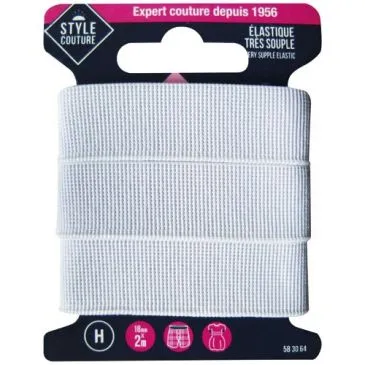 Elastique très souple 18mmx2m - STYLE COUTURE