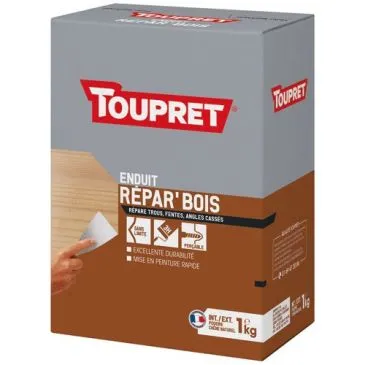 Enduit répare bois intérieur extérieur poudre 1 kg - TOUPRET