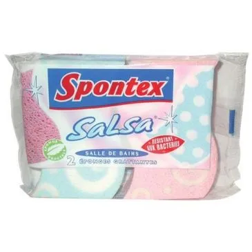 Éponge grattante s/de bains x2 salsa - SPONTEX