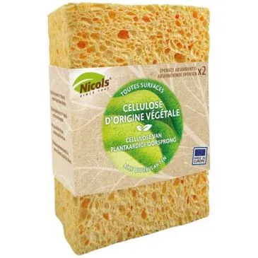 Eponges végétales n4 gamme verte toutes surfaces lot de 2 - NICOLS