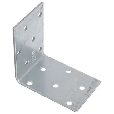 Equerre d'assemblage simple - L : 60 mm - 40 x 60 x 2 mm - 12 trous D5 - AFBAT