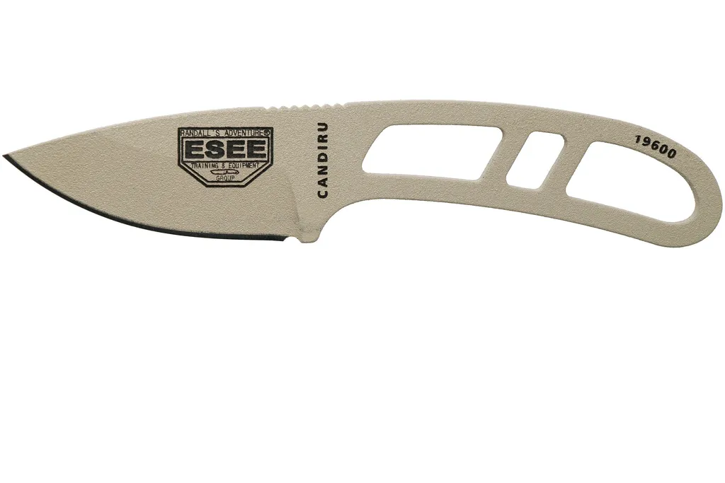 ESEE Candiru Desert Tan CAN-DT couteau de cou avec étui noir + clip ceinture