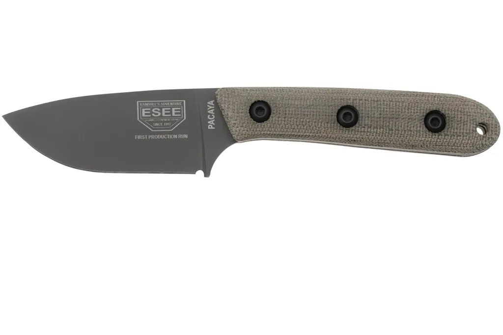 ESEE Pacaya ESEE-PACAYA3V-OD, OD Green Canvas Micarta, couteau fixe