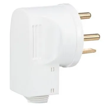 Fiche mâle 3p+t 20a coudée blanc vrac - LEGRAND