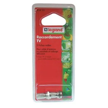 Fiche TV satellite 7mm x2 à vis f sc - LEGRAND