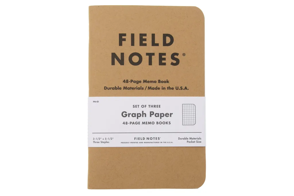 Field Notes Original Kraft FN-01 Graph 3-Pack, carnets de notes