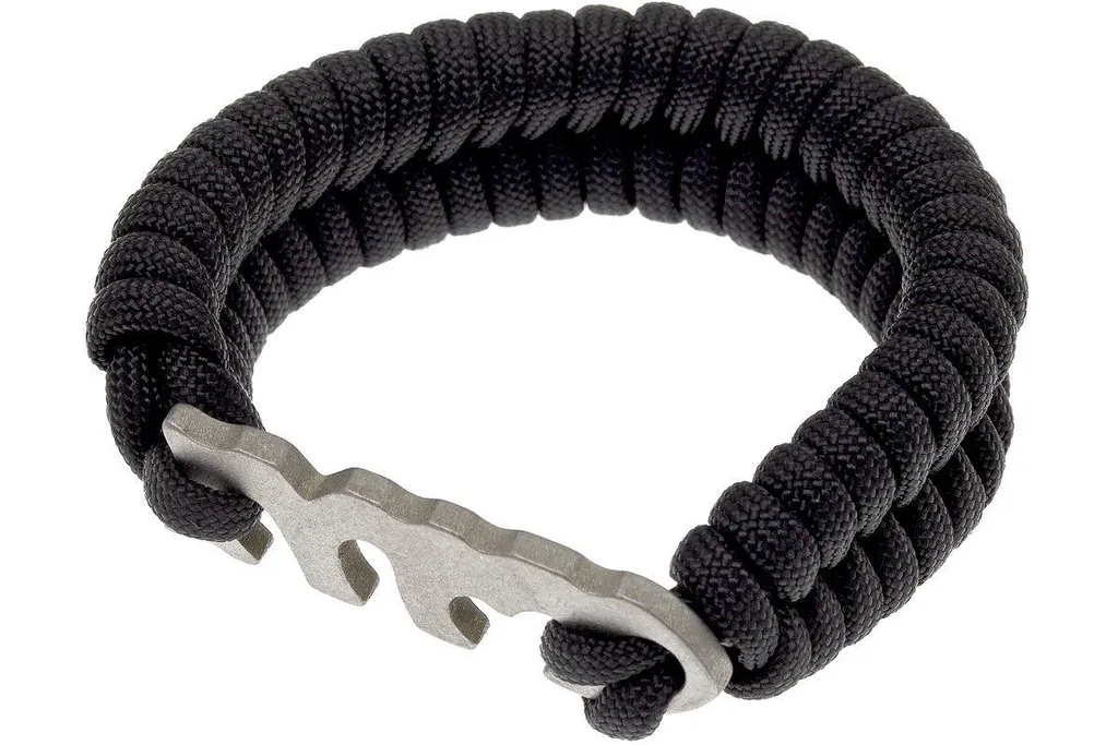 Fish Bone, bracelet paracord avec fermeture Fish Bone, titanium