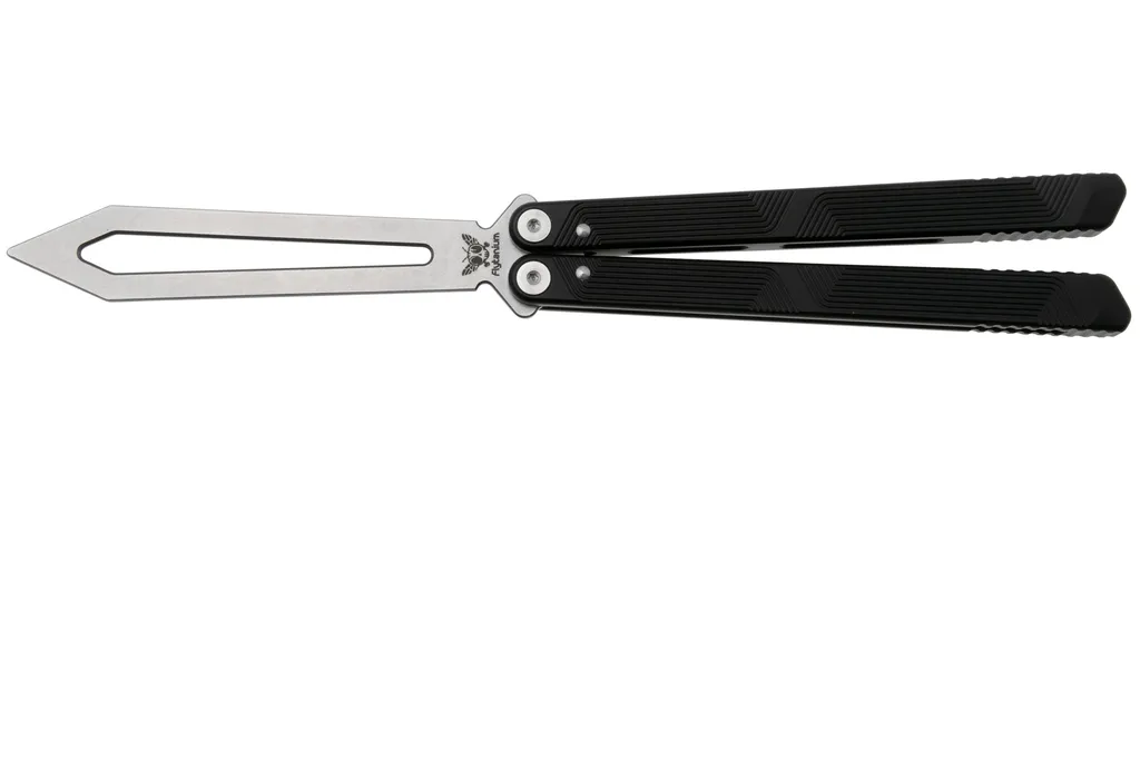 Flytanium Zenith Balisong Trainer 1261VBS Stonewashed, Void Black Aluminum, couteau papillon trainer