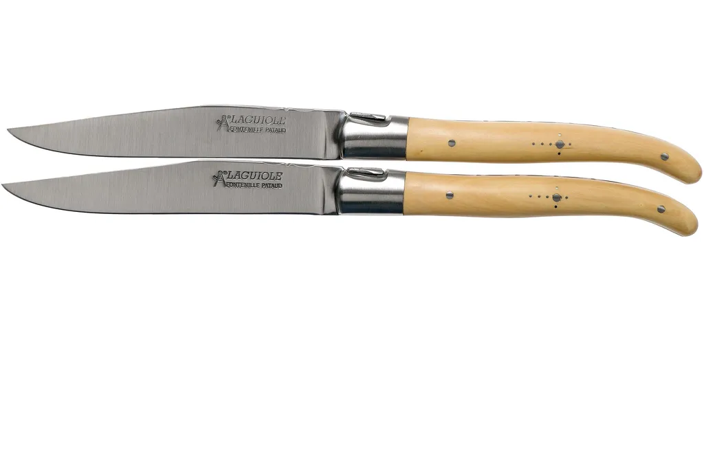 Fontenille Pataud Laguiole set de 2 couteaux à steak buis, LTC2LB