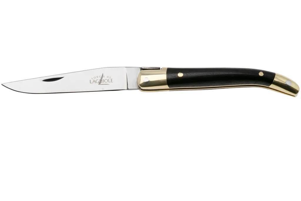 Forge de Laguiole LA127EB Ebony Wood, poli, Laguiole couteau de poche, 7 cm