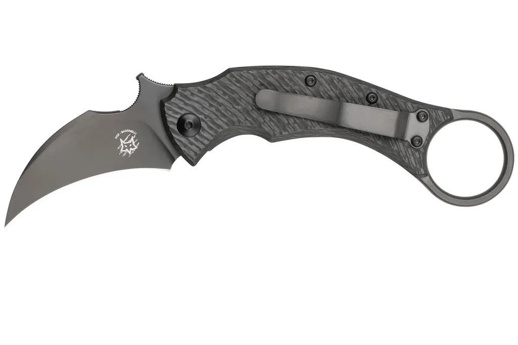Fox Knives Black Bird FX-591TICB couteau karambit, Bastinelli design