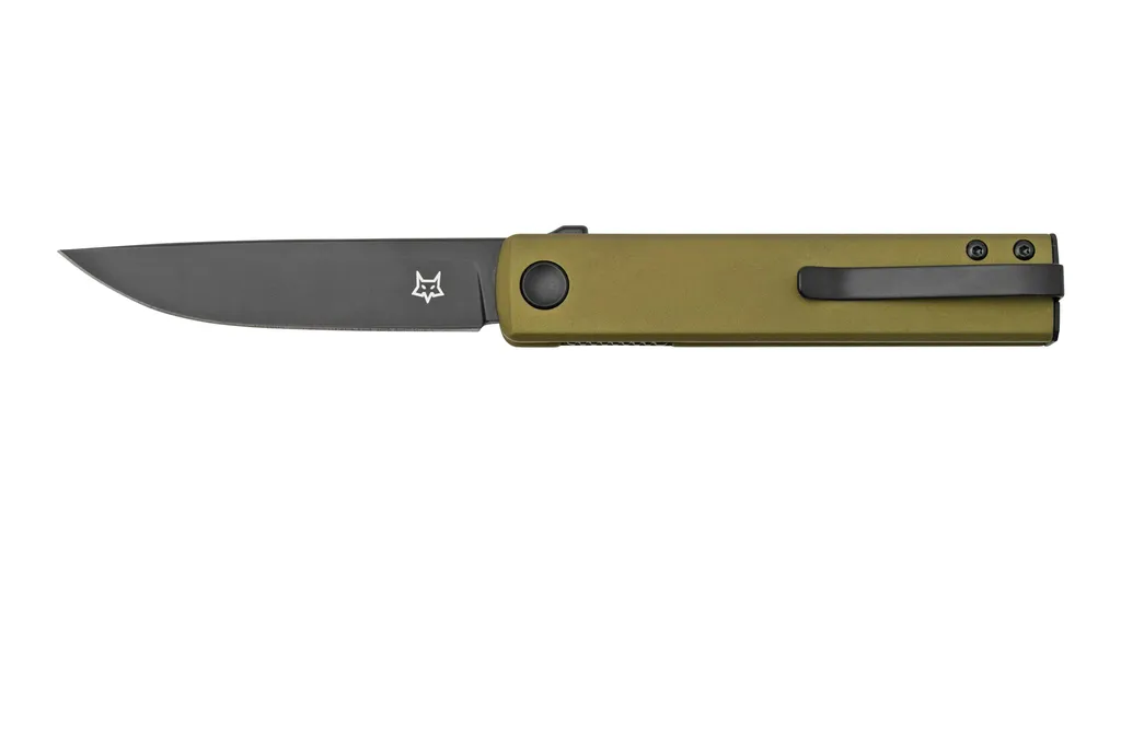 Fox Knives Chnops, FX-543 ALG, Green Aluminum, Black Becut, couteau de poche, Riccardo Gobbato design