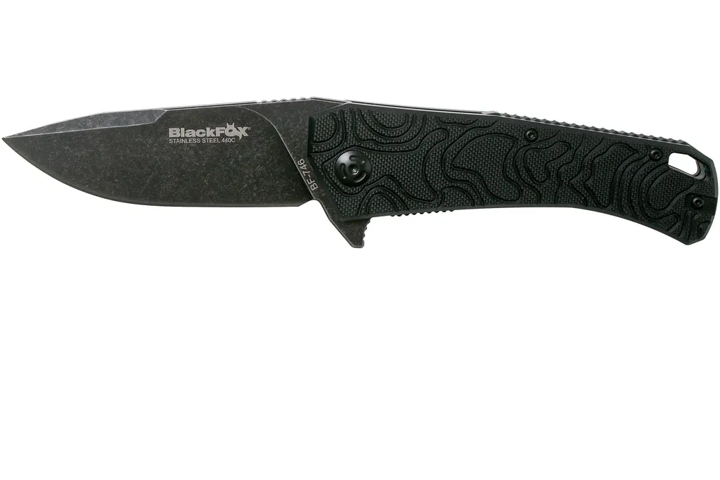 Fox Knives Echo 1 BF-746 Black Fox, Black G10 couteau de poche, Mikkel Willumsen design