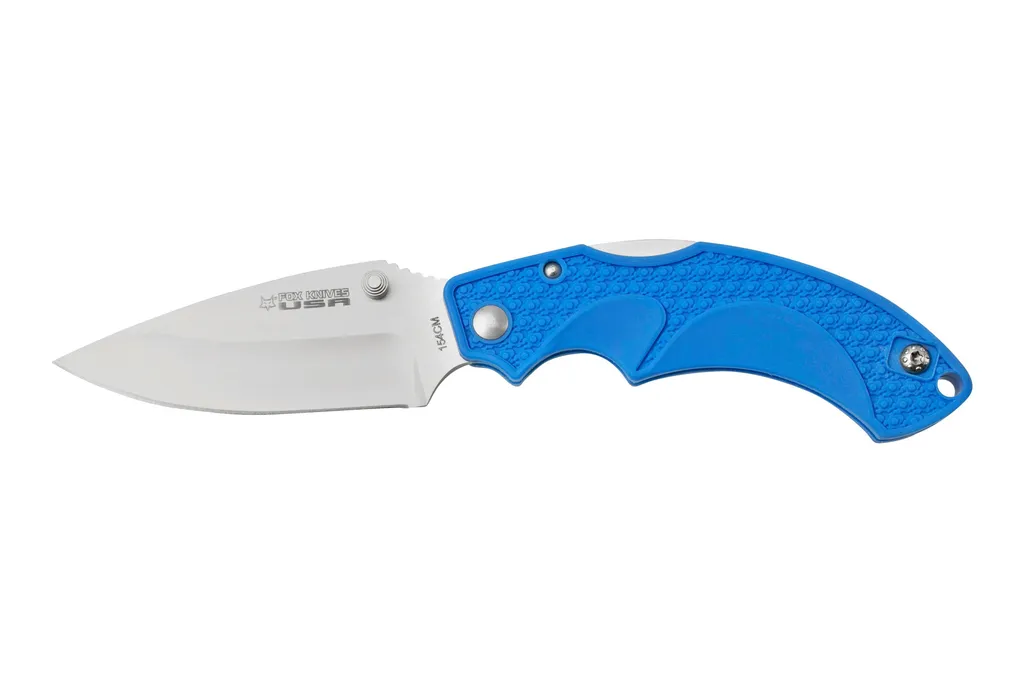 Fox Knives USA Forza Blue Clippoint FKU-AMI-CP BLU couteau de poche, Mike Vellekamp design