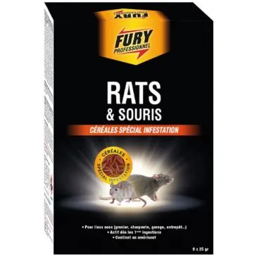 Fury rats et souris céréales 25g x 6 - FURY