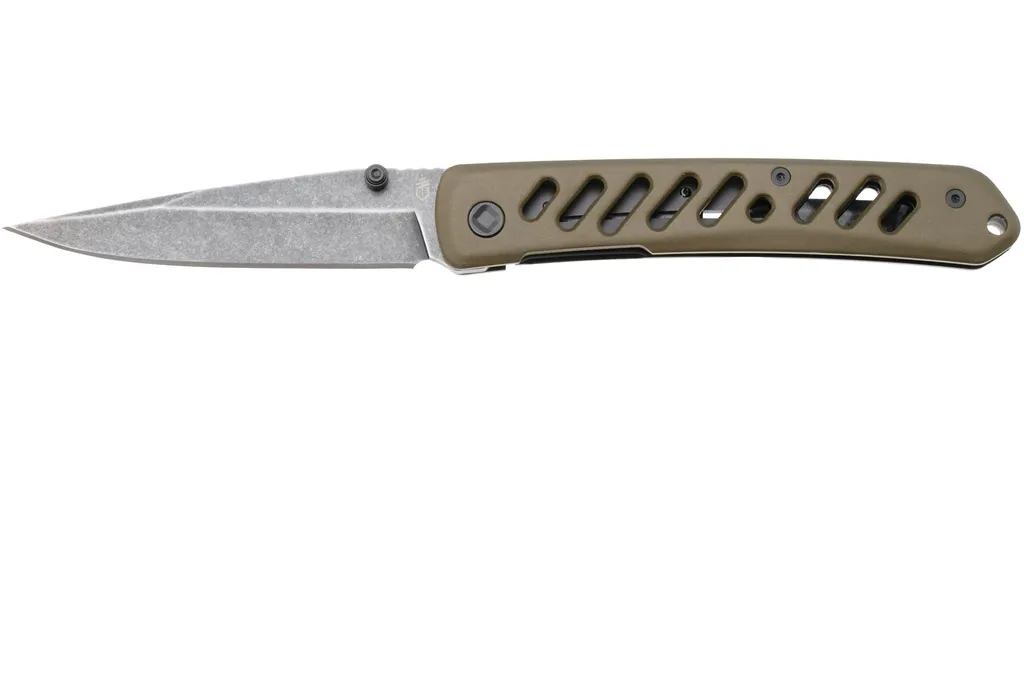 Gerber Affirm 1074312, Blackwashed 7Cr17Mov, Green Aluminum couteau de poche
