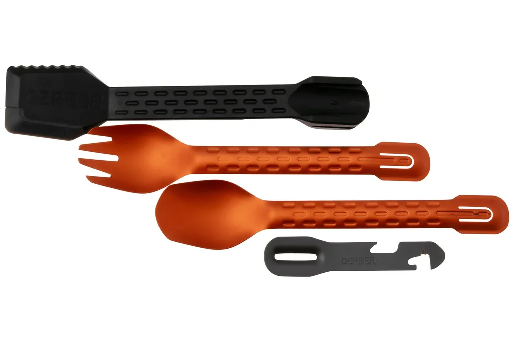 Gerber ComplEAT Cook, Eat, Clean-tool 13658167162 Burnt Orange, set de couverts multifonctionnels pour l'extérieur