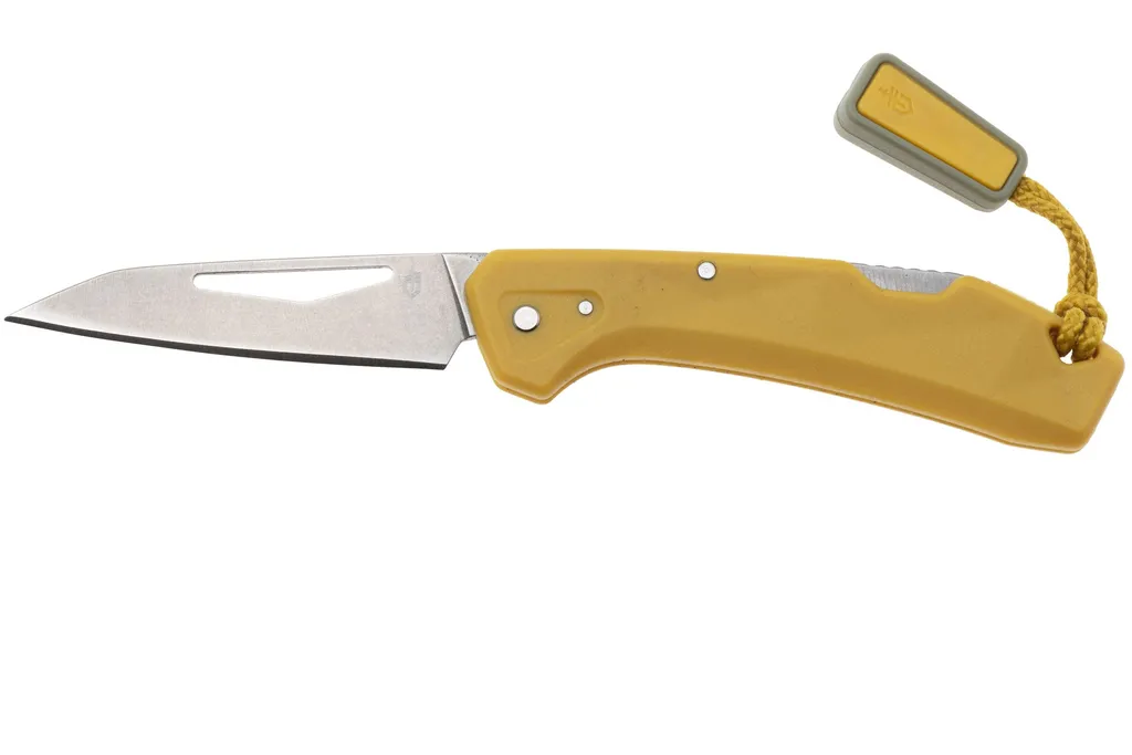 Gerber LST Mini 1074532, Stonewashed 440A, Yellow Nylon couteau de poche