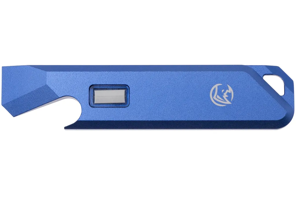 Glow Rhino Pry Bar PRY-201-AL-B-XB Blue Anodized Aluminum Blue Tritium