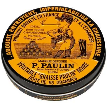 Graisse Paulin chaussures 95g noire - P.PAULIN