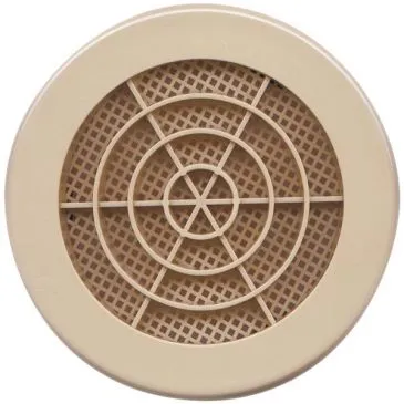 Grille fixe ronde à clipser avec moustiquaire - D123 - sable - AUTOGYRE
