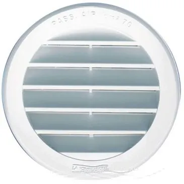 Grille ronde à encastrer avec moustiquaire - D128 - blanc - AUTOGYRE