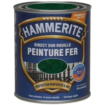 Hammerite fer martelé 0.75 L vert épicéa - HAMMERITE
