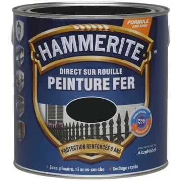 Hammerite fer mat 2.5 L noir ferronnerie - HAMMERITE