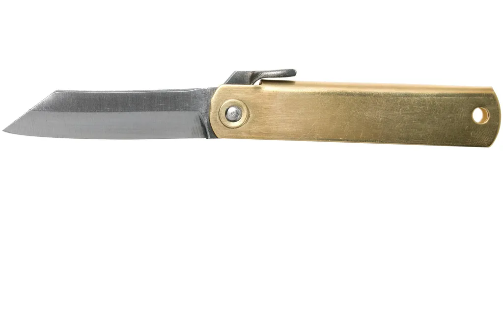 Higonokami couteau de poche 5 cm HIGO75RS, SK-acier carbone, laiton